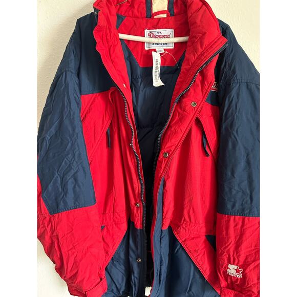 Vtg Starter Men's Cleveland Indians Diamond Collection MLB Jacket XLarge - Picture 2 of 11